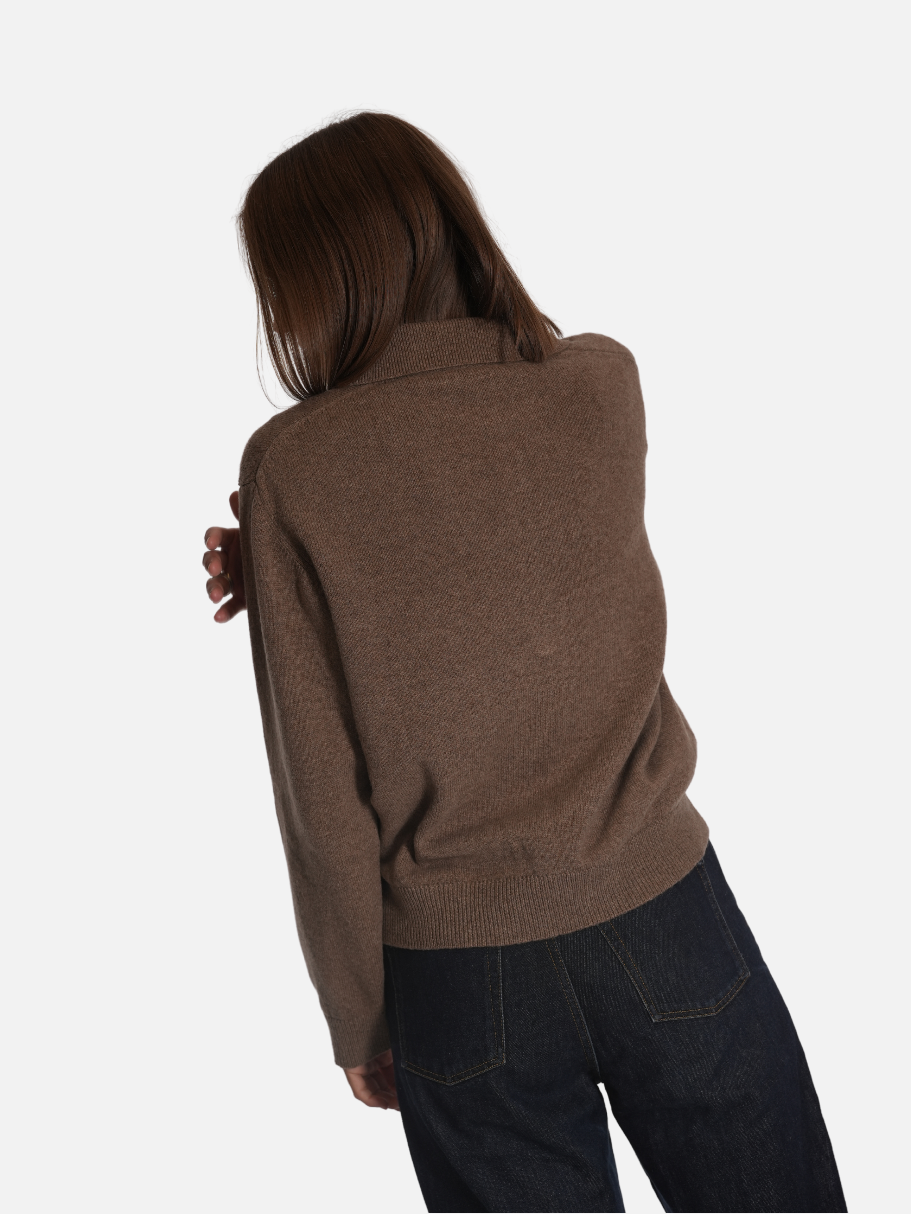 Léa merino polo - Brown
