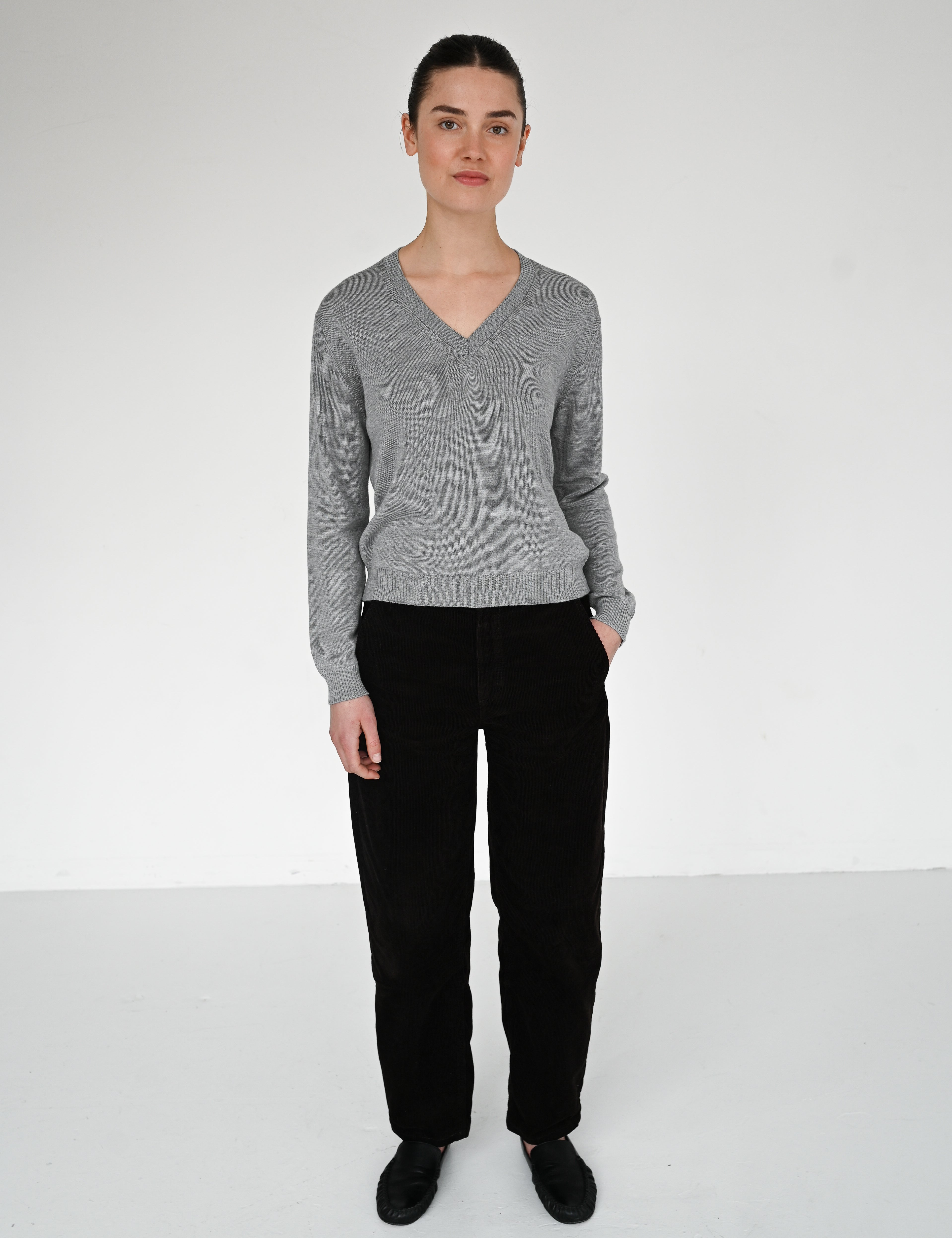 Ola v-neck - Grey