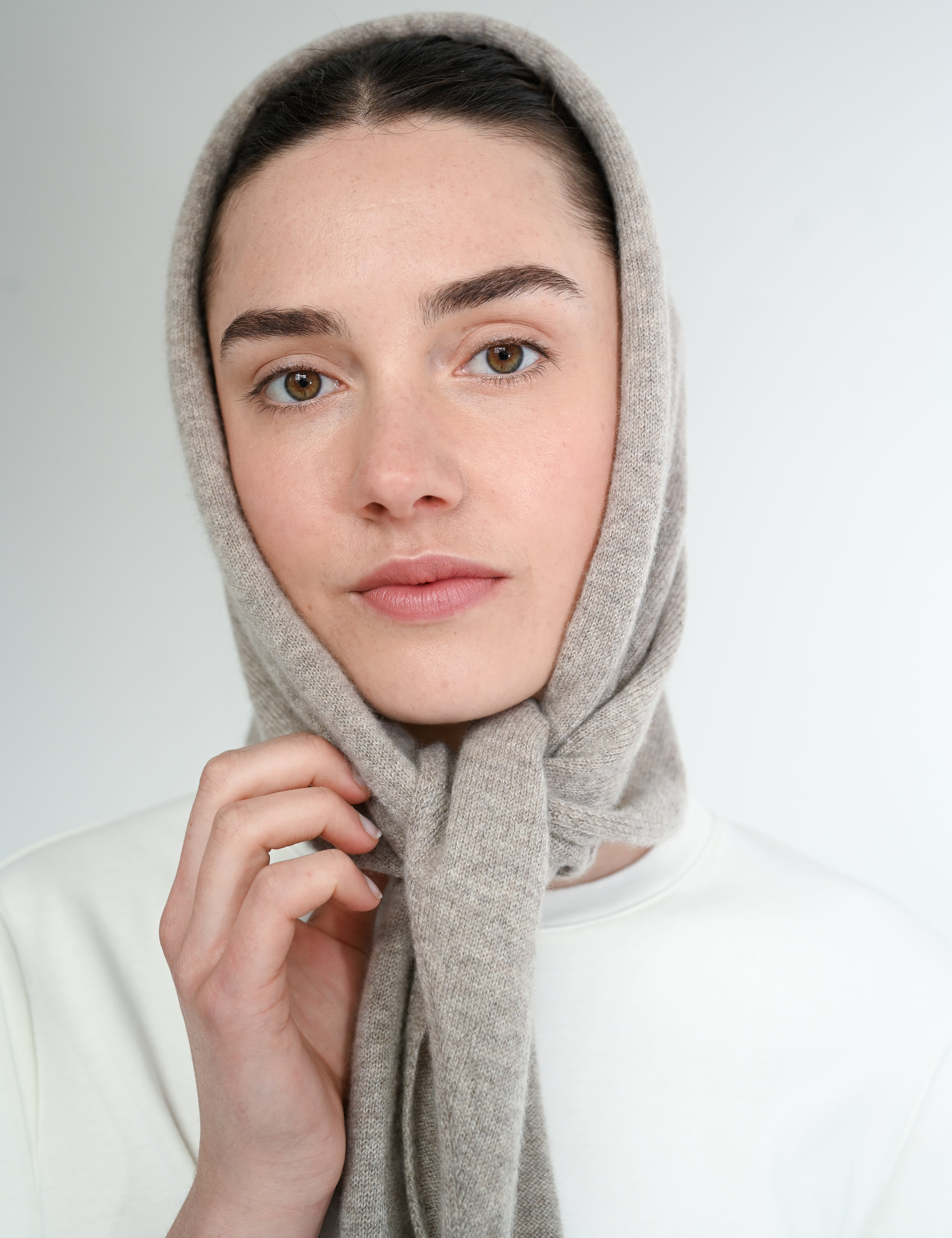 Como cashmere scarf - Stone