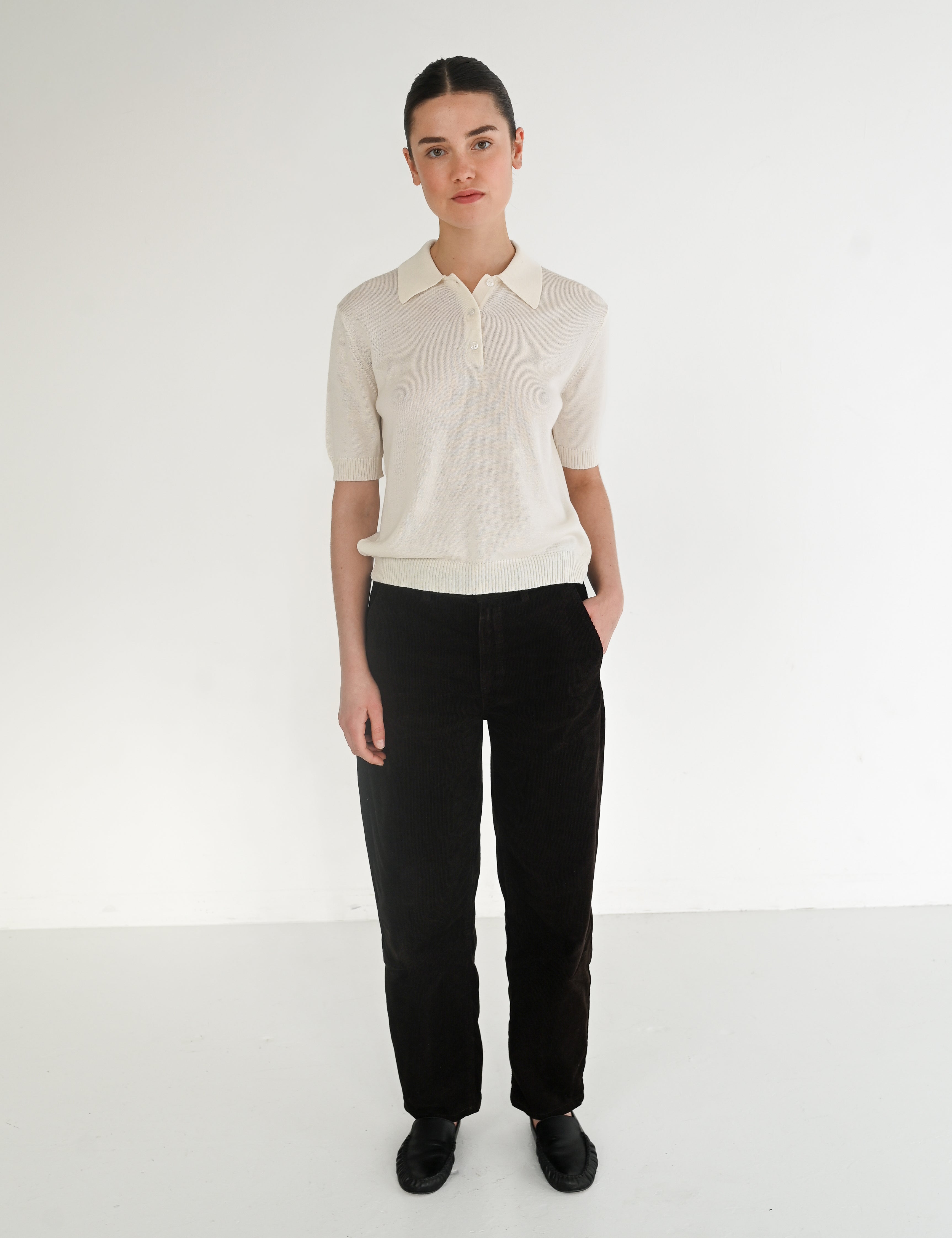 Luce polo tee - Offwhite