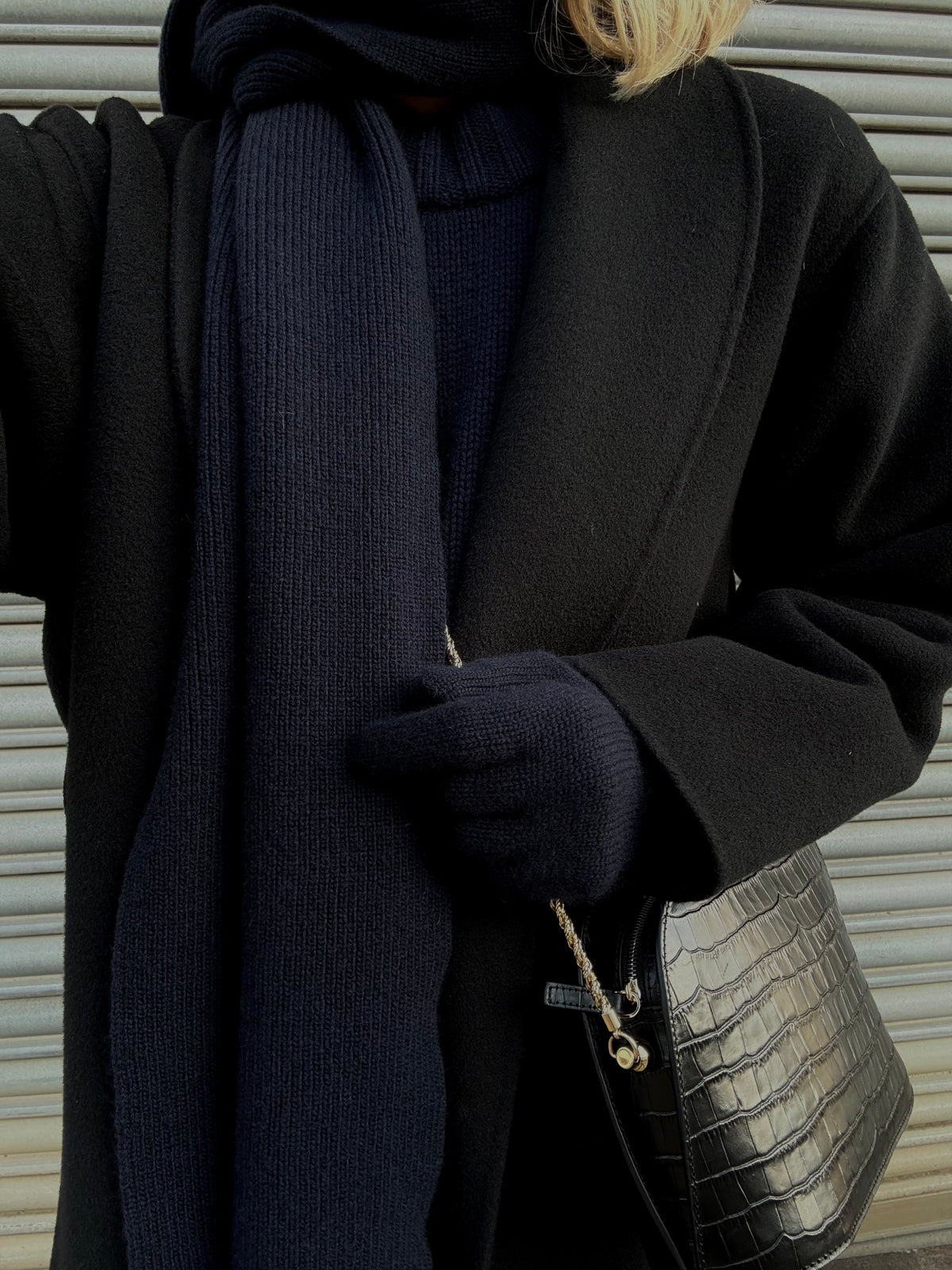 Vento cashmere scarf - Navy