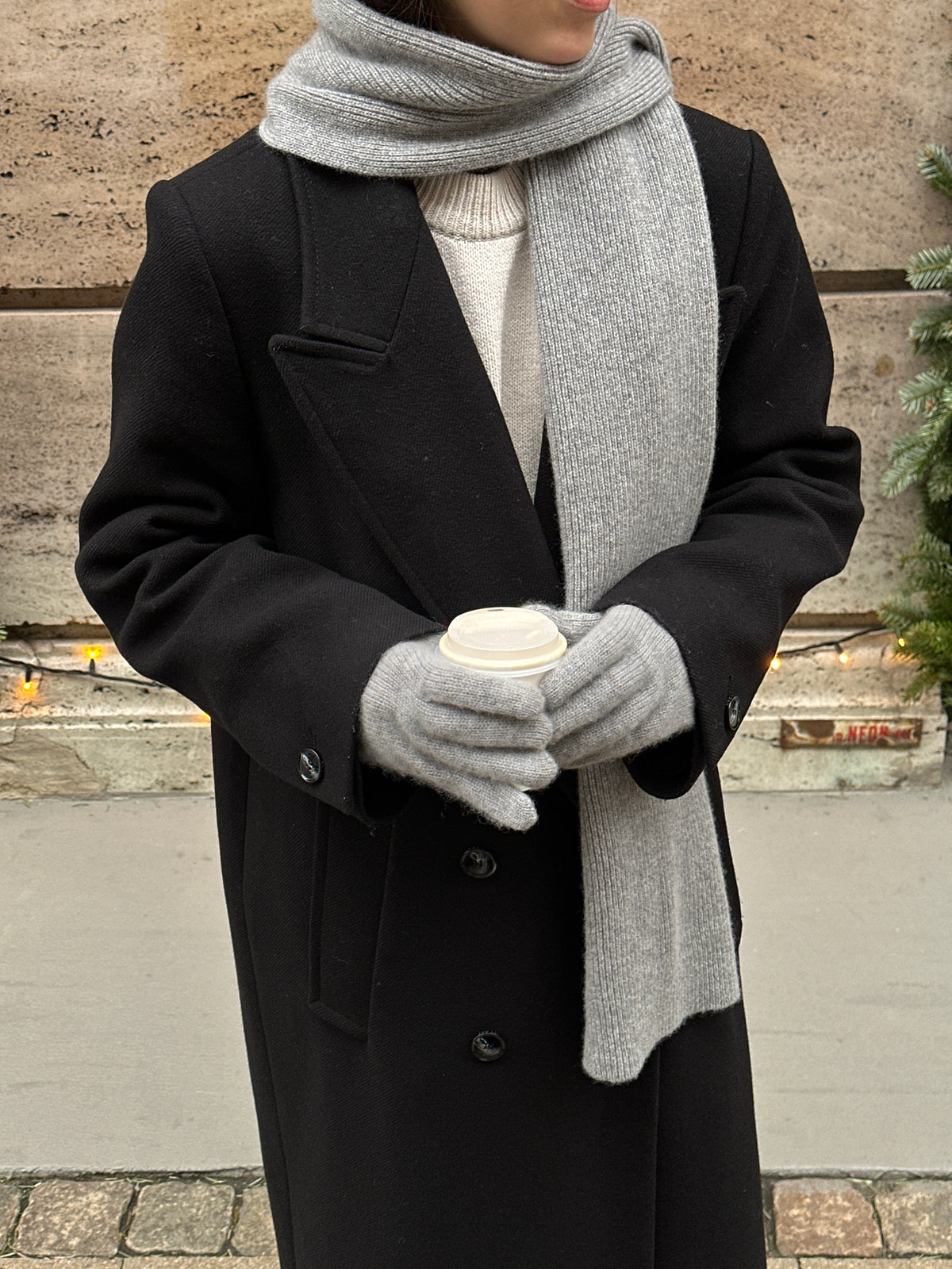 Vento cashmere gloves - Grey