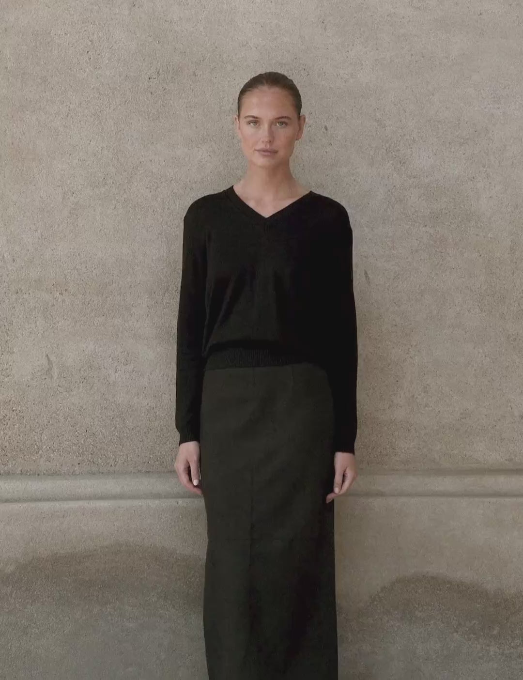 Ola v-neck - Espresso